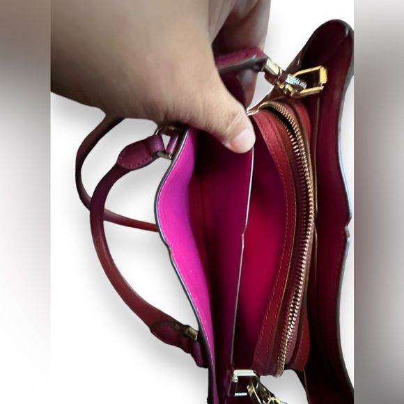 Kate Spade Purse Tippy Tote Cranberry Cocktail Shoulder/Crossbody - Picture 12 of 16